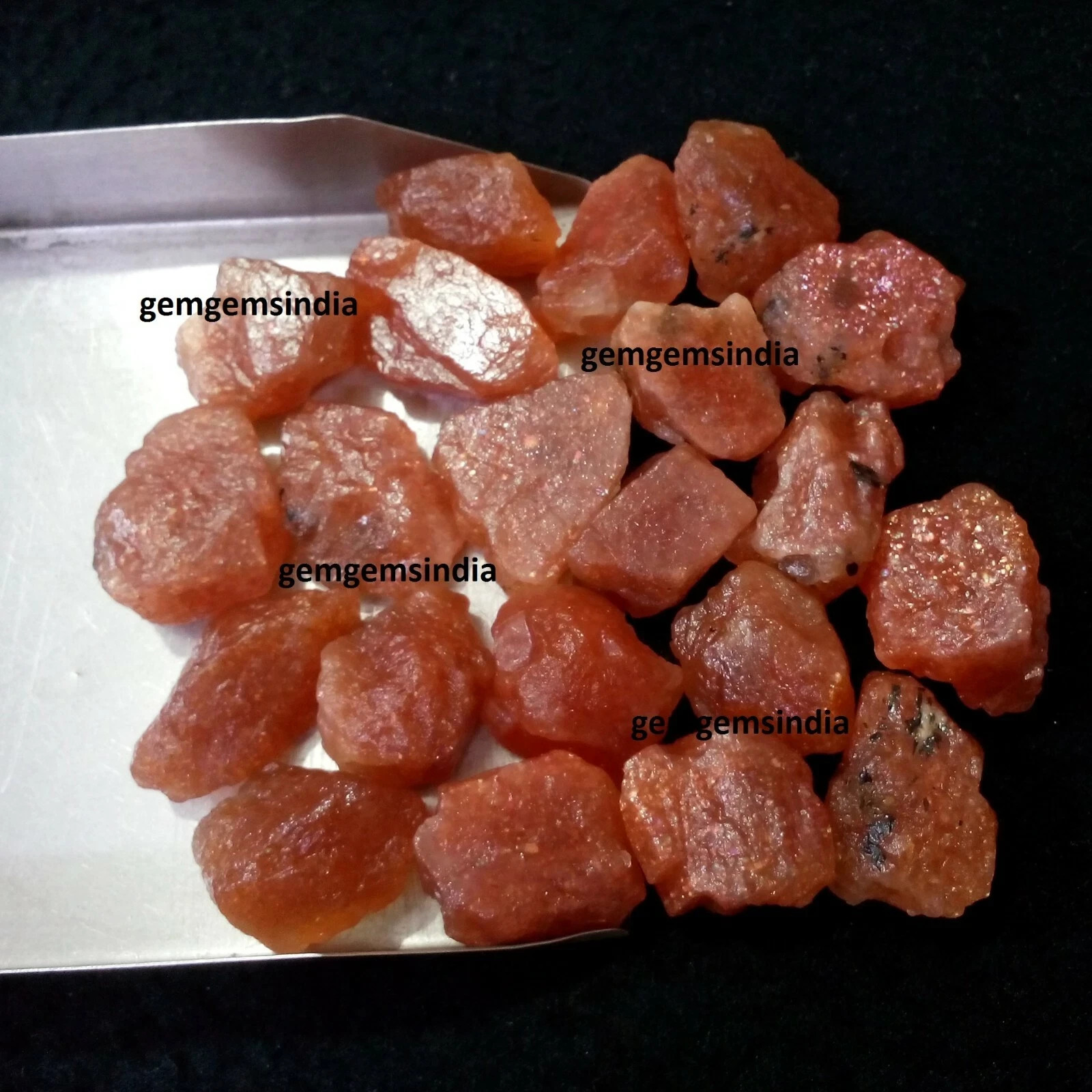 Fabulous Sunstone Raw 10 Piece 16-20 MM Size Orange Sunstone Crystal Gemstone