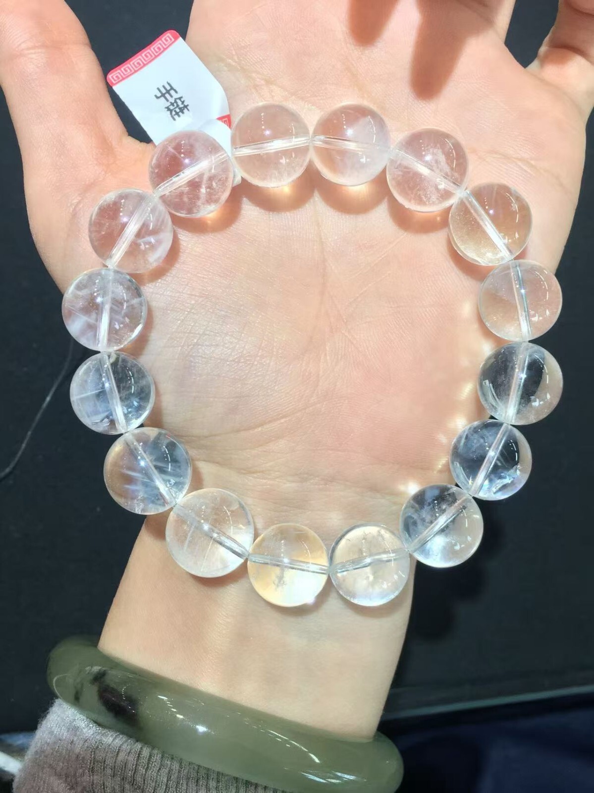 13mm Natural Blue Needle Bead Bracelet Reiki Crystal Quartz Healing Decorate 1pc
