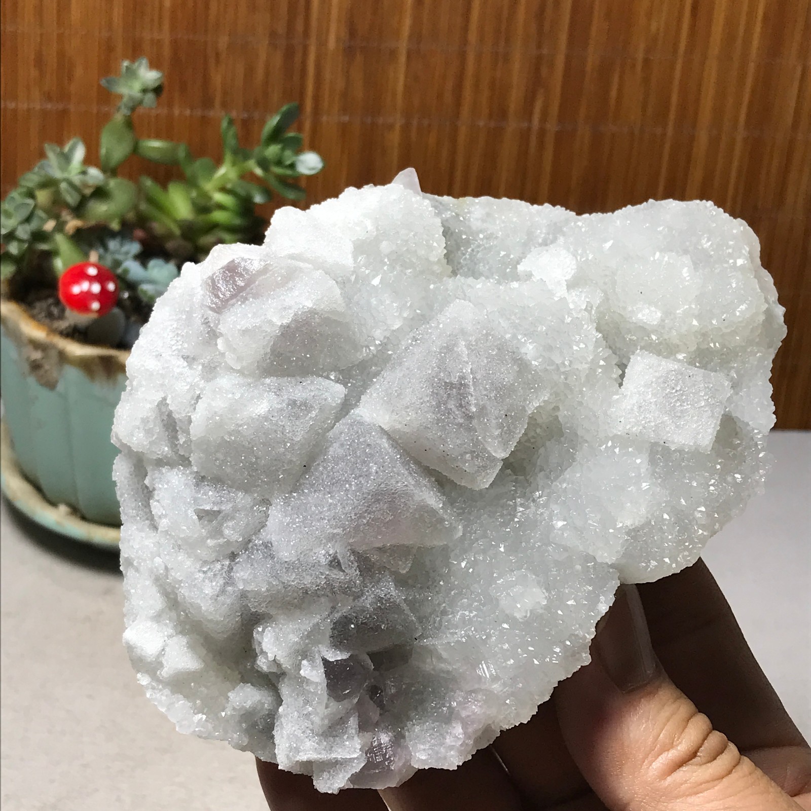 128-84-42mm Natural Light purple calcite fluorite Mineral Specimen 537g A6072