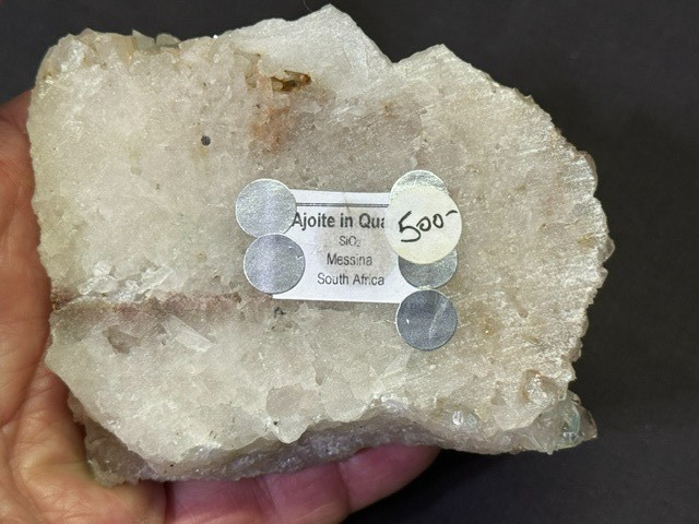SEE VIDEO: RARE AJOITE INCLUDED QUARTZ CLUSTER, MESSINA MINE ,SOUTH AFRICA