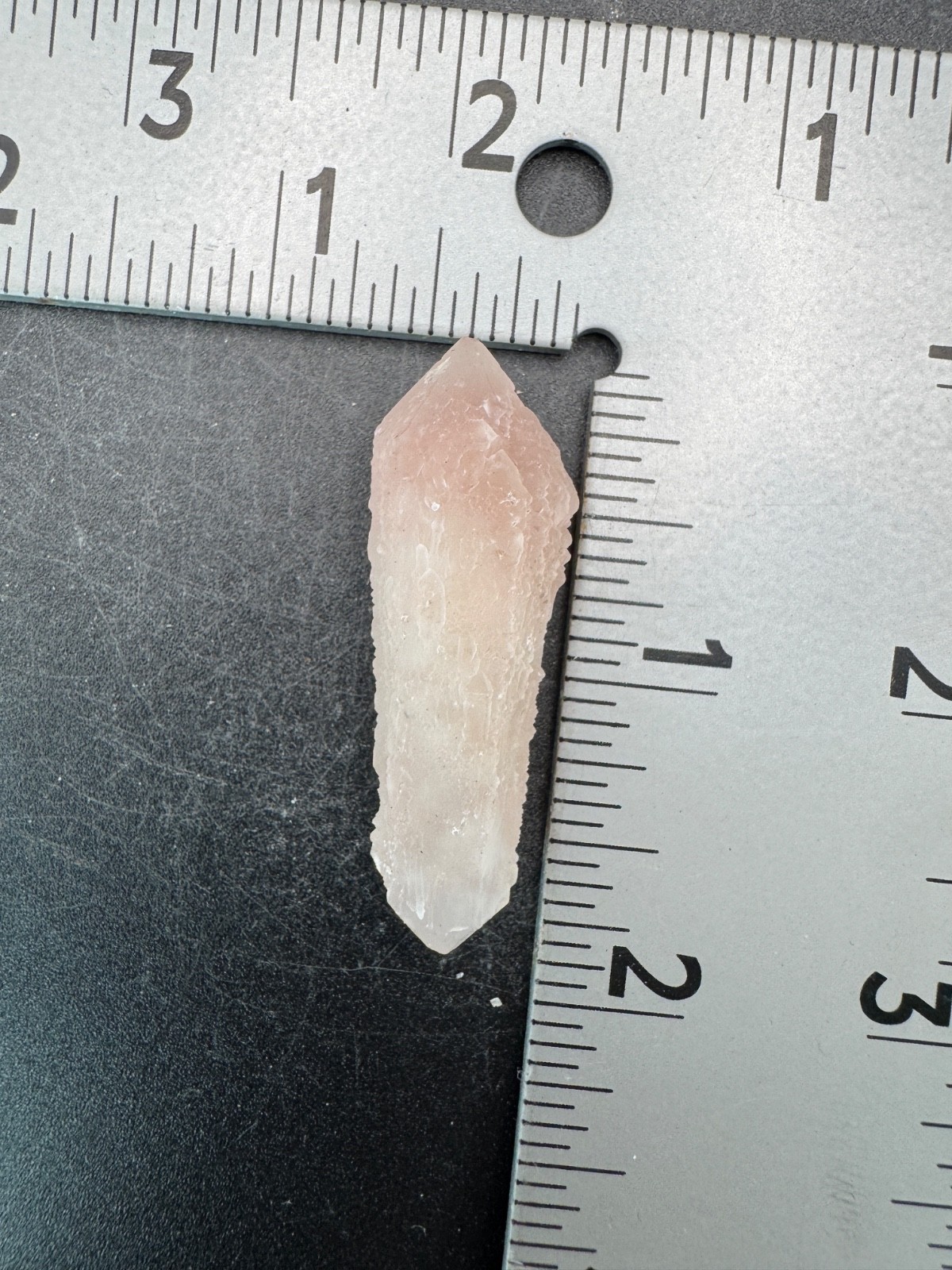 6594 Rare Double Terminated Pink Candle Quartz Inner Mongolia 10g