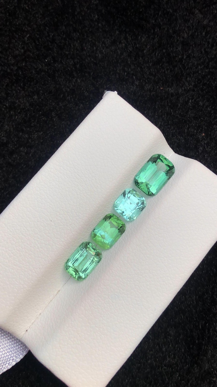 4.15ct Natural Mint Green Tourmaline Loose Gemstone Parcel Afghanistan Seafoam