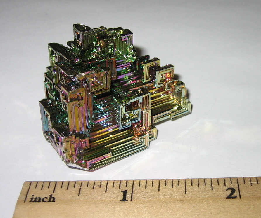 1.55″ BEAUTIFUL RAINBOW BISMUTH CRYSTAL MINERAL CLUSTER (LAB GROWN) ~ 59.1g *4