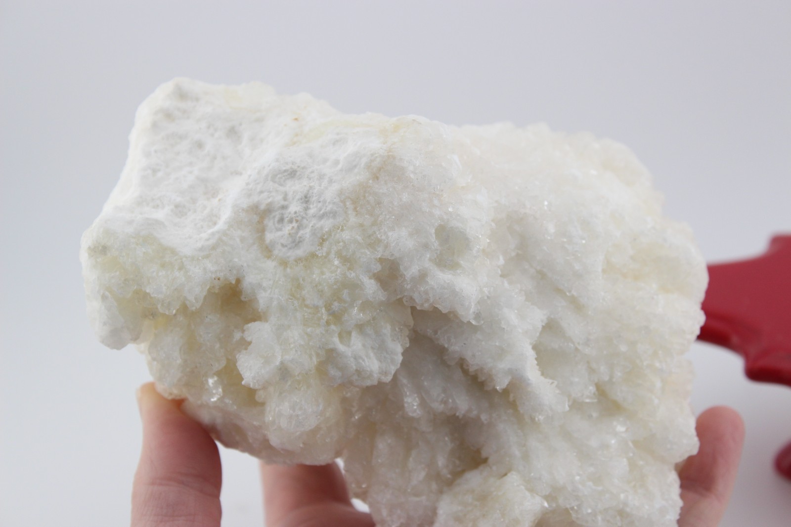 Large 2lbs 1 ounce white calcite aragonite mineral structure 5.25″ x 4″