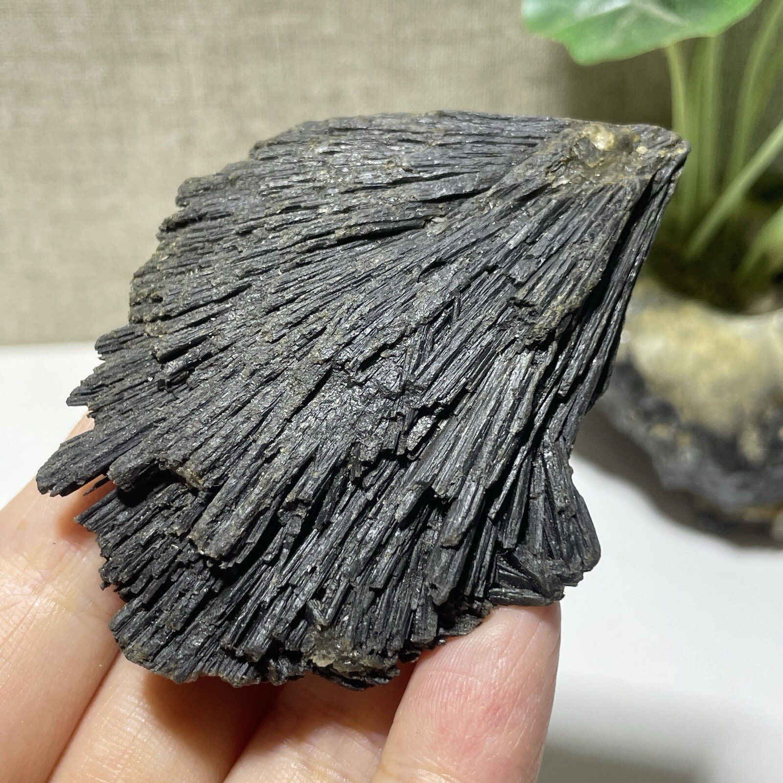 Natural Irregular natural black crystal cluster mineral specimen（dian qishi）71g