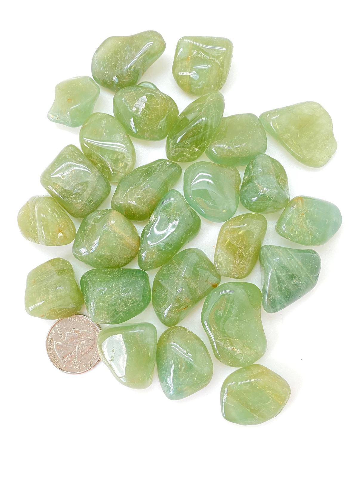 Green Aquamarine Tumbled Stone – Polished Natural Aquamarine from Mozambique