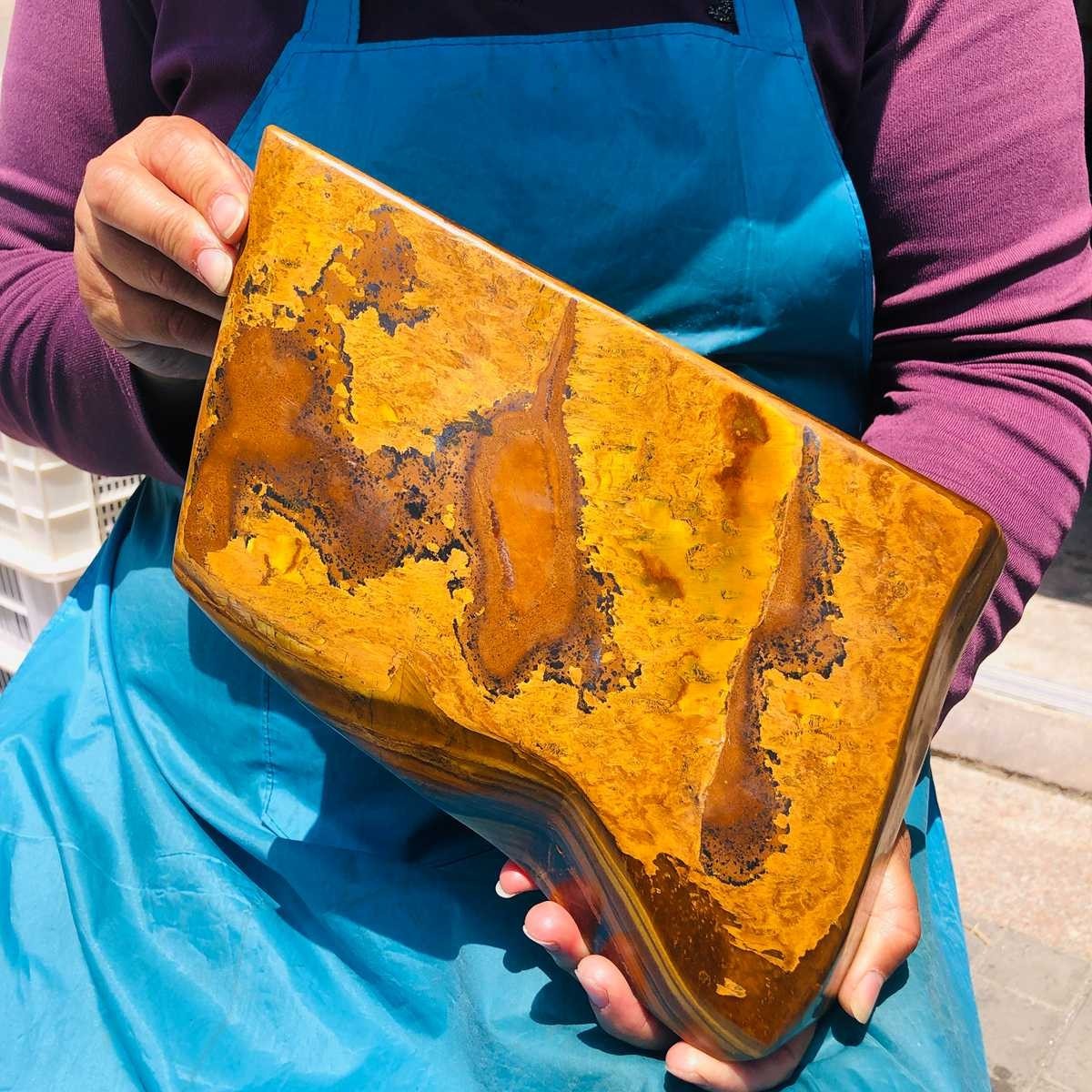 7.61 LB Natural Tiger Eye Polished Specimen Home Decor Raw Healing Stone 5359