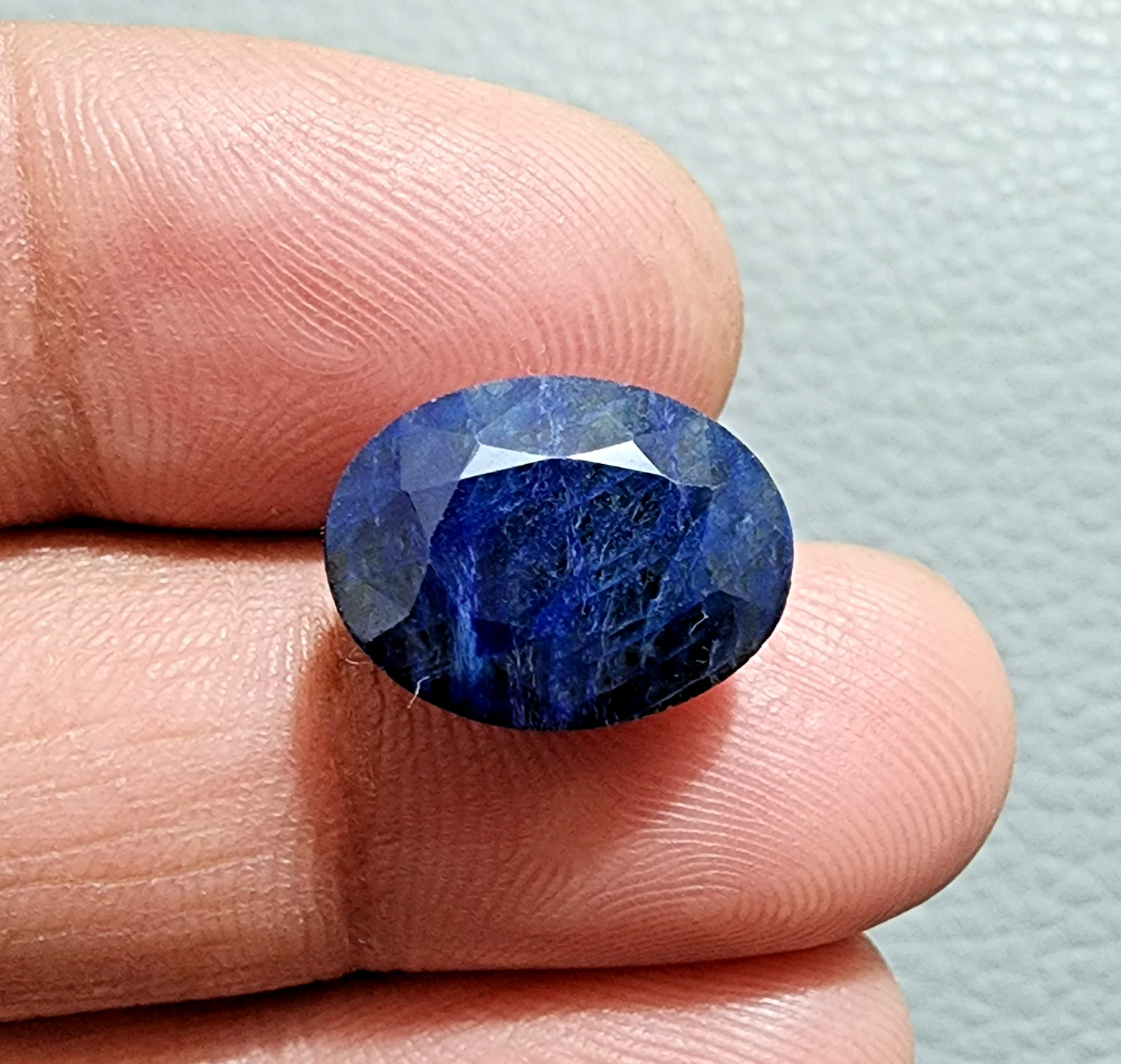 Large 19.25ct Blue Sapphire Madagascar – Natural Faceted Gem for Fine Jewelry