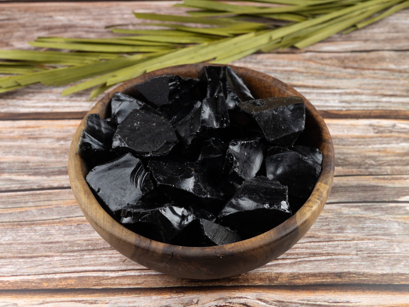 Black Obsidian Raw Crystal Stone – Healing Crystals and Stones for Meditation, R