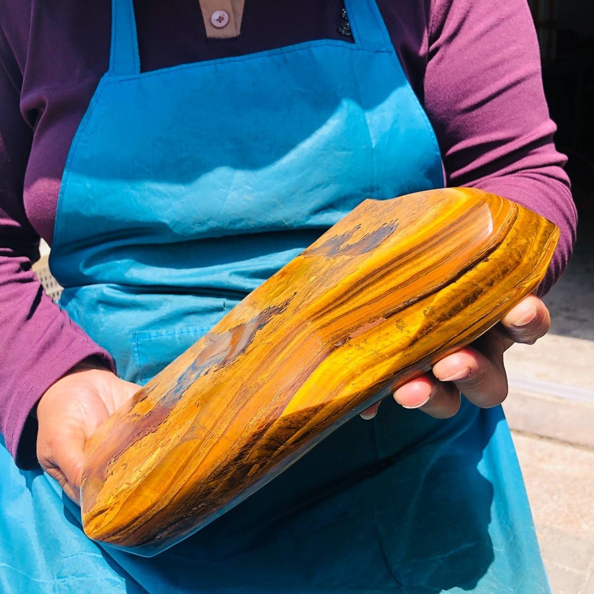 7.61 LB Natural Tiger Eye Polished Specimen Home Decor Raw Healing Stone 5359