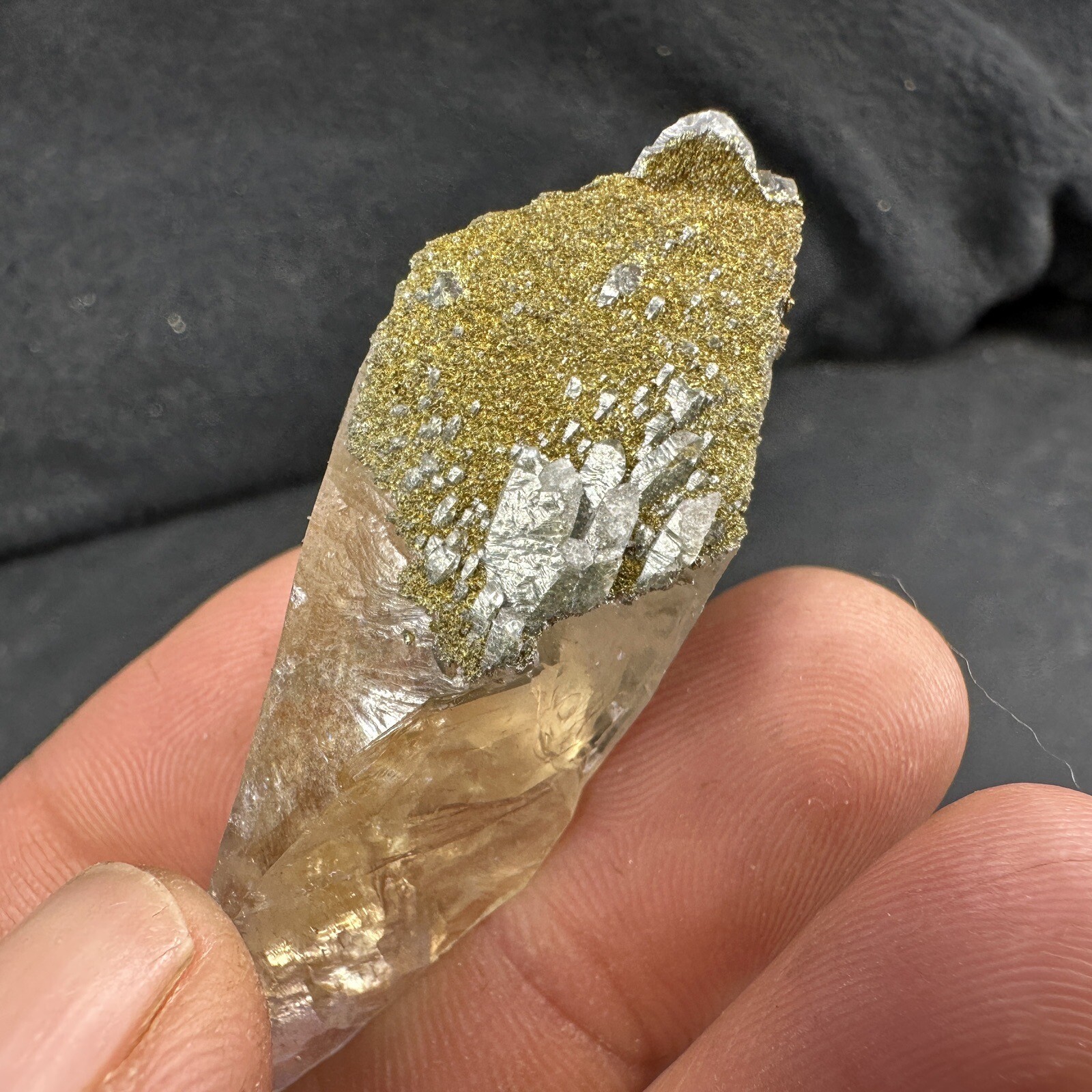 Calcite Crystal with Chalcopyrite Matrix / Missouri
