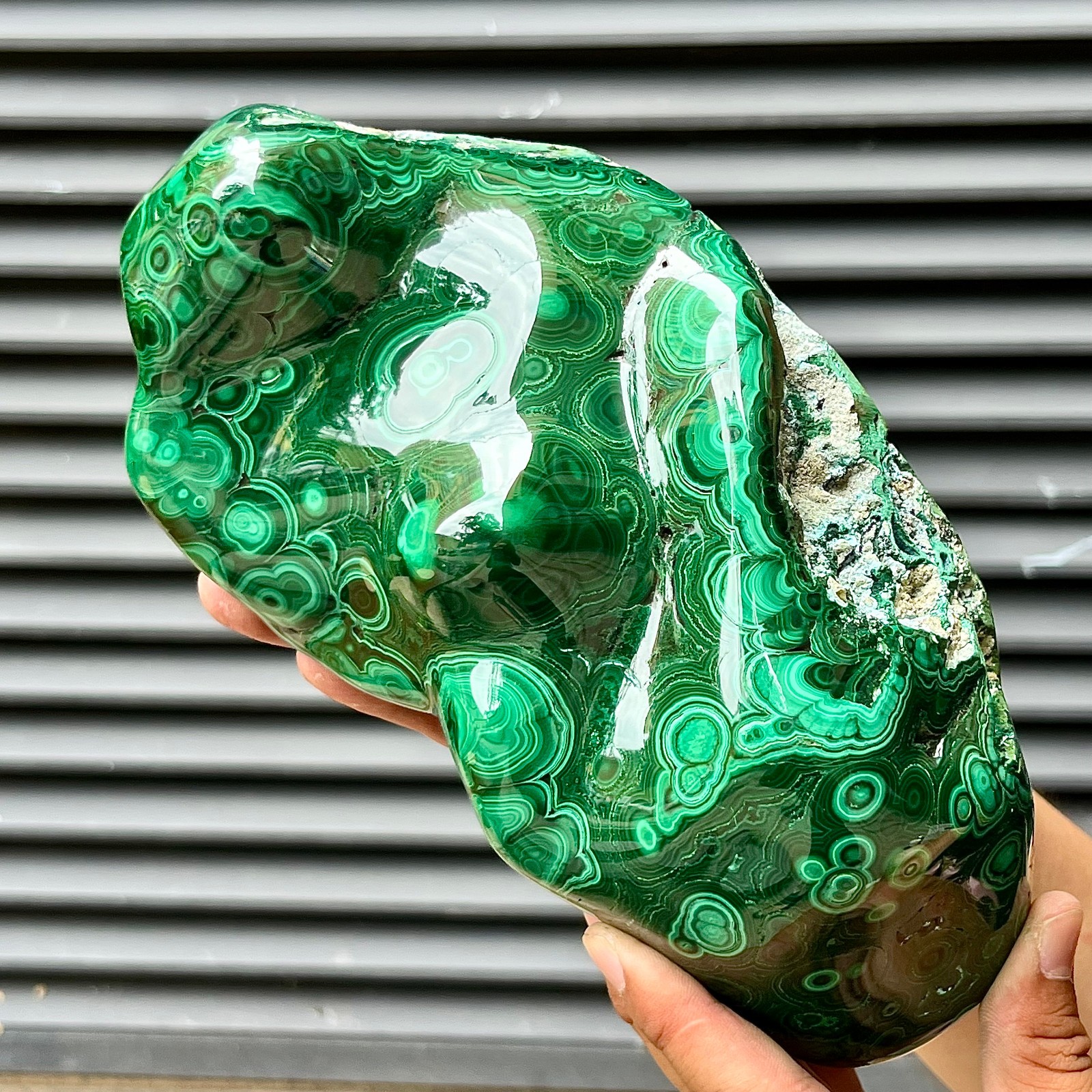 Malachite Polished Stone Natural Green Crystal Gemstone Home Office Art 6.6 lb