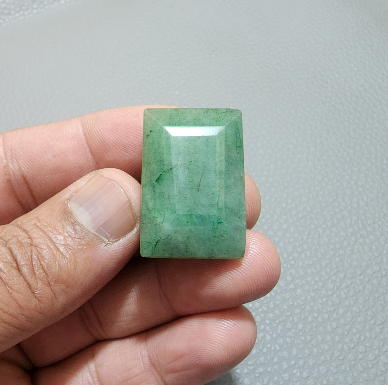 83.15 Crt Unique Green Brazilian Emerald Rectangle Shape Loose Gemstone Jewelry