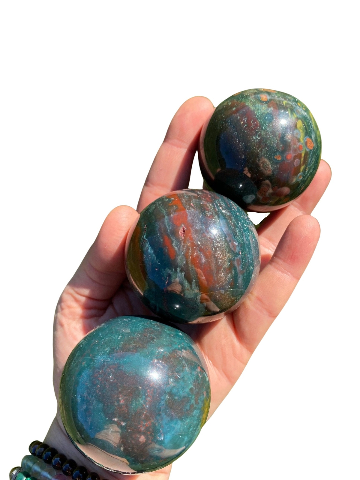 Bloodstone Sphere, Natural Bloodstone from India