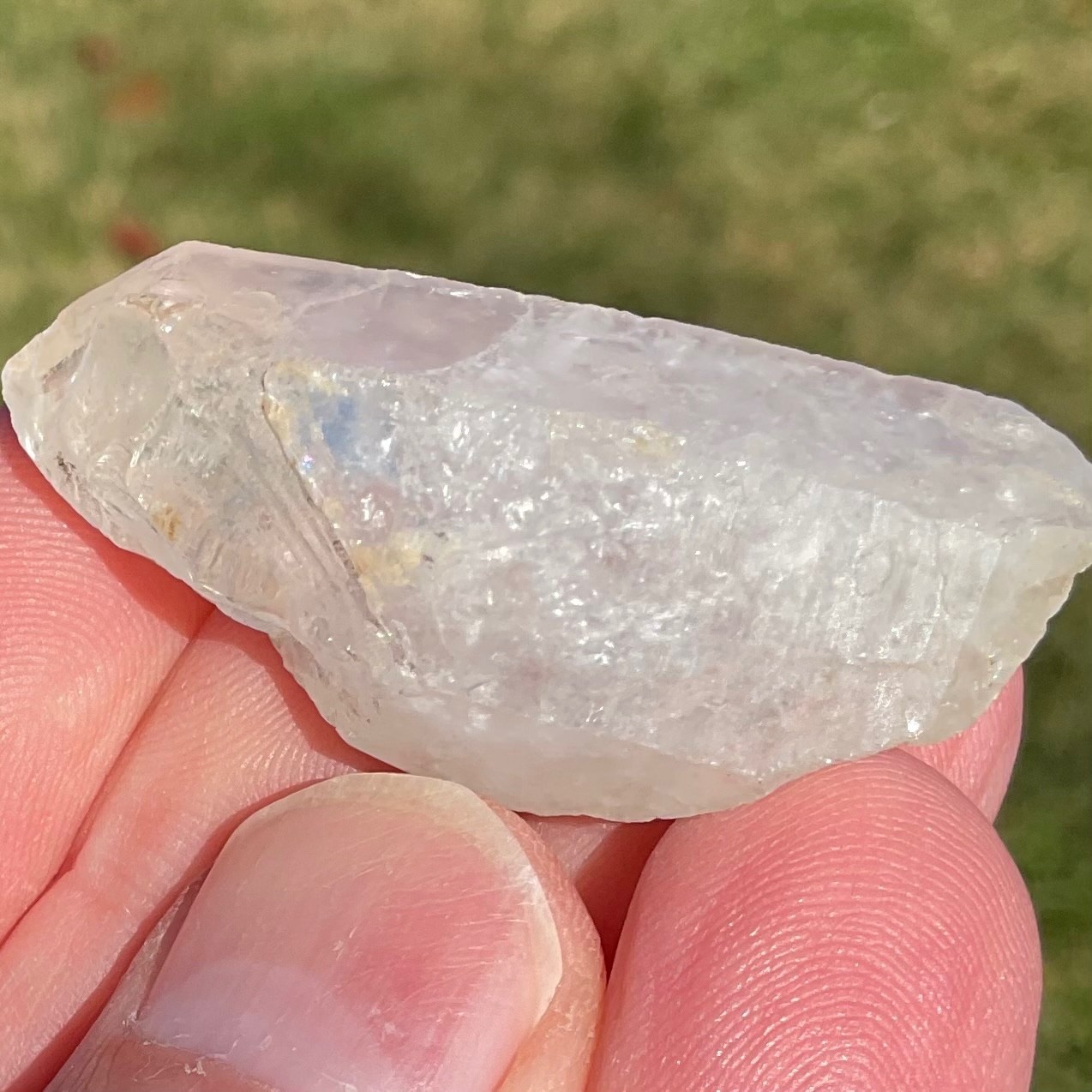 Etched Quartz Crystal Phantom Specimen 16g Natural Lightning Strike Look