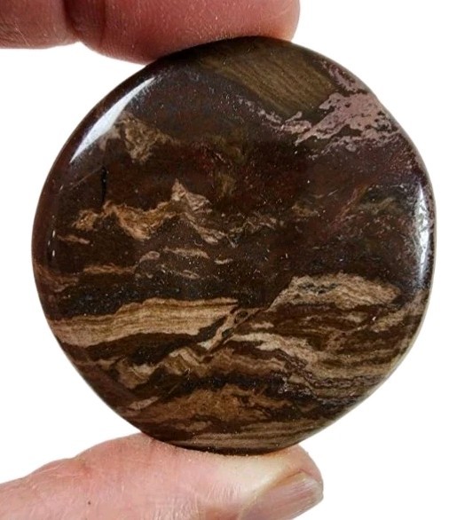 Jasper Chocolate Polished Smooth Stone 34.5 grams.