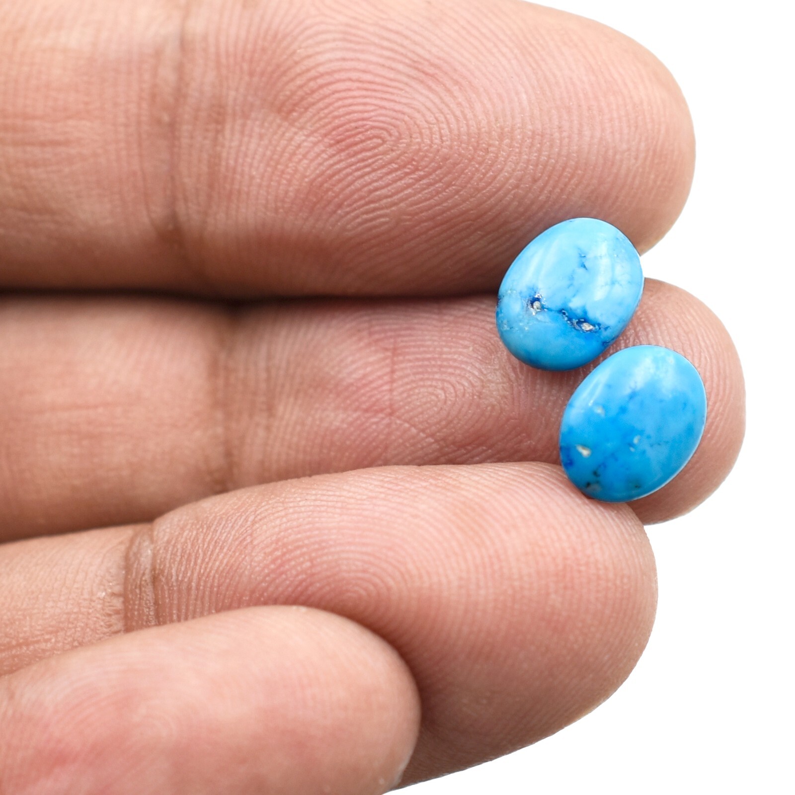 Natural Turquoise Trillion Shape Plain Smooth Loose Gemstone For Jewelry Making