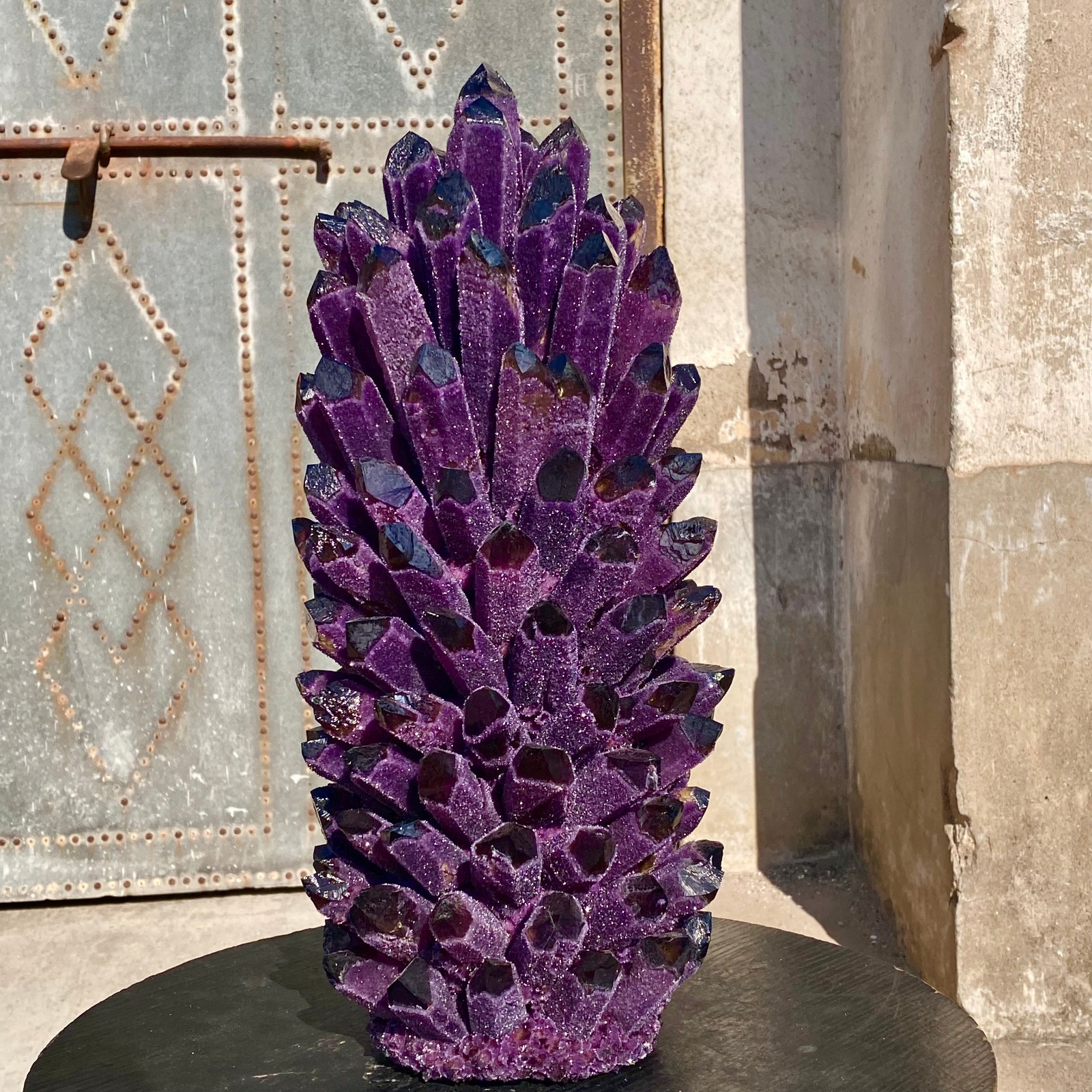 24.8LB New Find purple PhantomQuartz Crystal Cluster MineralSpecimen