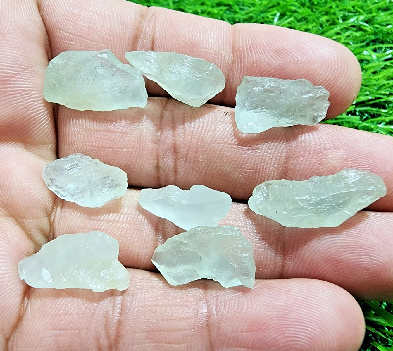 Amazing Blue Aquamarine Gemstone Rough 9Pcs Lot 16-19mm Aquamarine Raw Stones