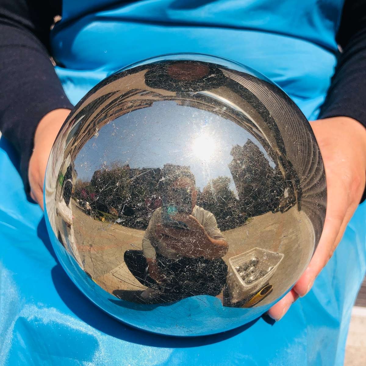 15.46 LB Natural Chalcopyrite Polished Sphere for Home Decor Collectible 4277