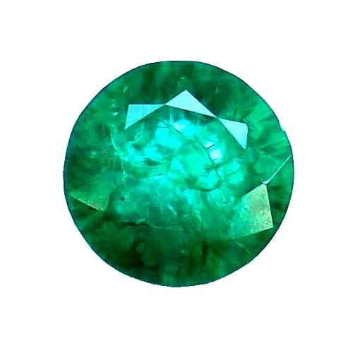 Round Cut Natural Colombian Green Emerald 10-12 Ct Certified Loose Gemstone