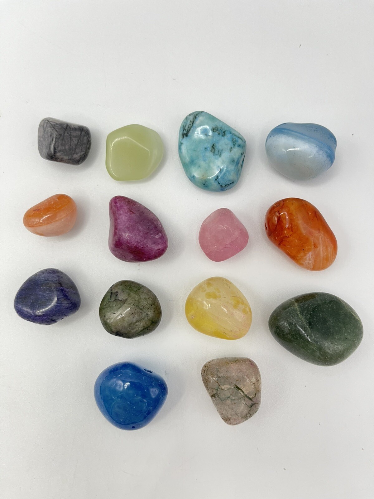 Assorted Tumbled Stones: SMALL, MEDIUM LARGE Sizes Lot Mixed
