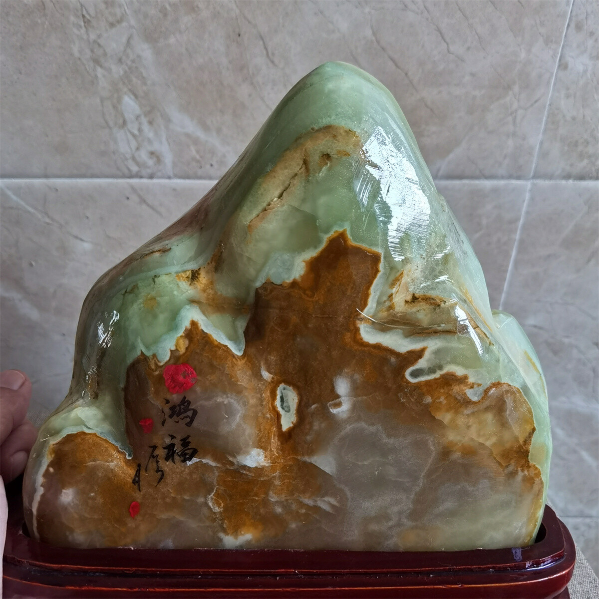 5.5 LB Natural colorful Afghan jade display articel healing A681