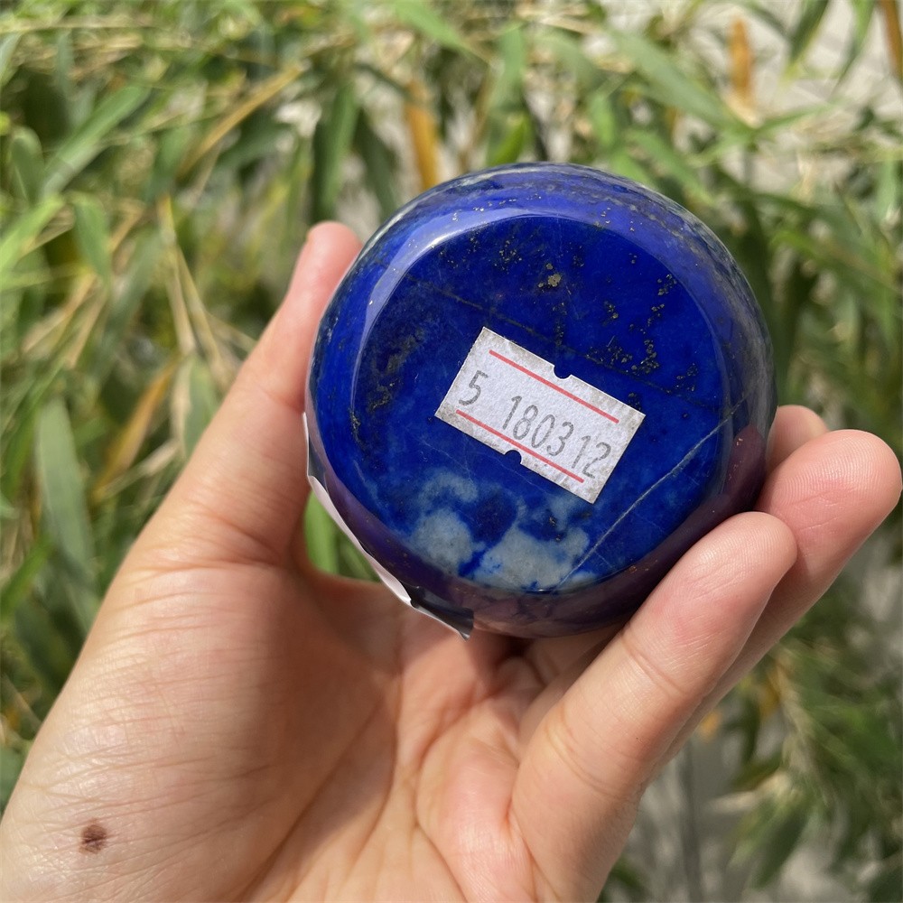 1.2LB 3.3″ Natural Blue Lapis Lazuli Cup Crystal Quartz Healing Carving Reiki