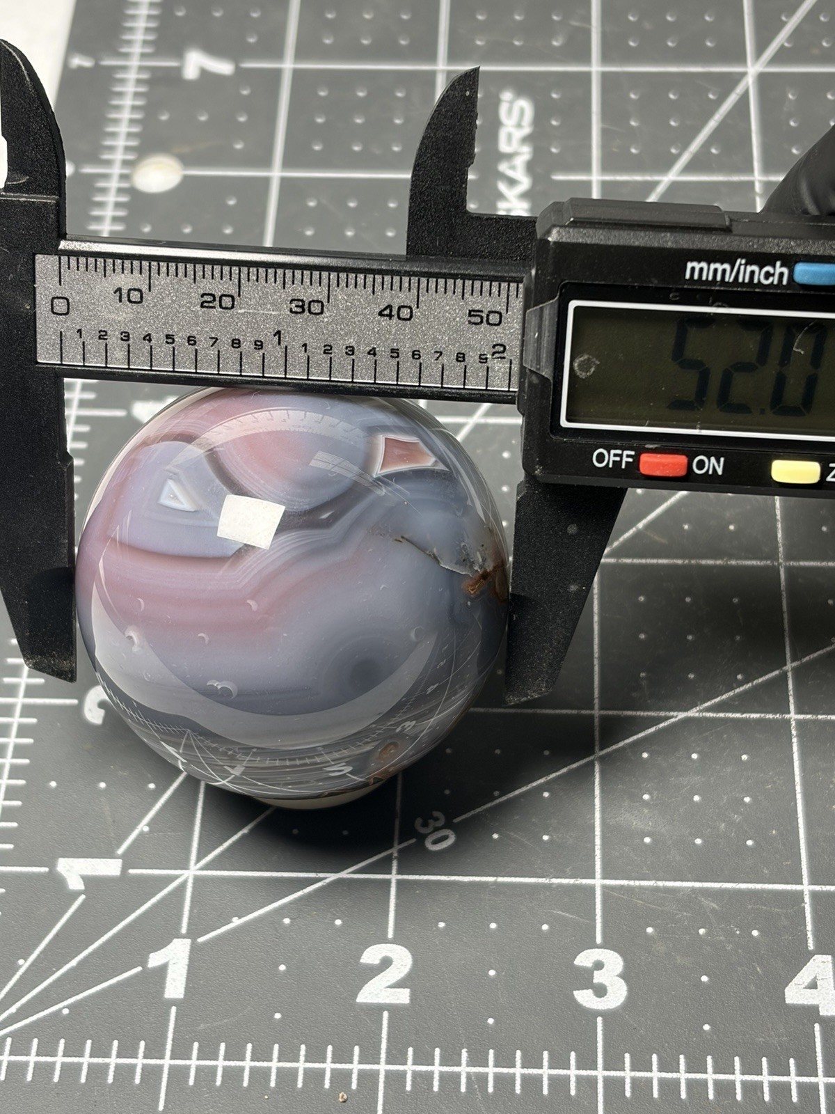 Colorful Mozambique Swazi Agate Sphere Nice Banding