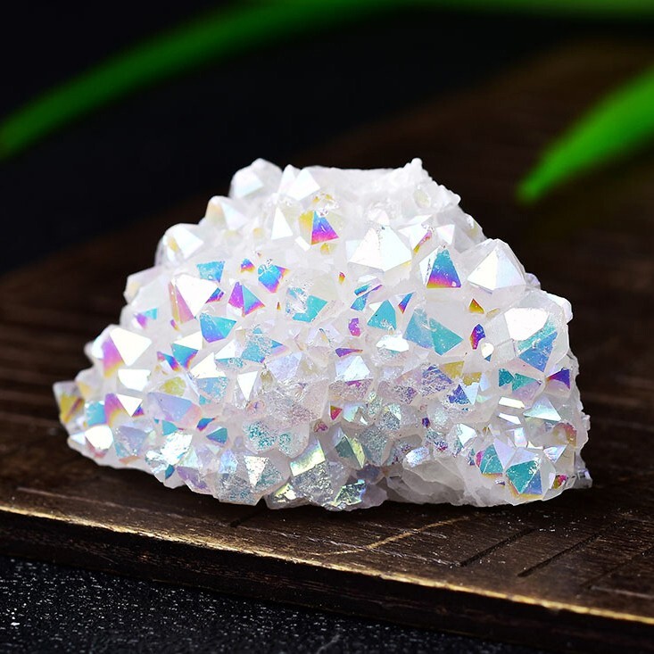 Natural Angel Aura Quartz Cluster Healing Crystal Rocks Collection Decoration