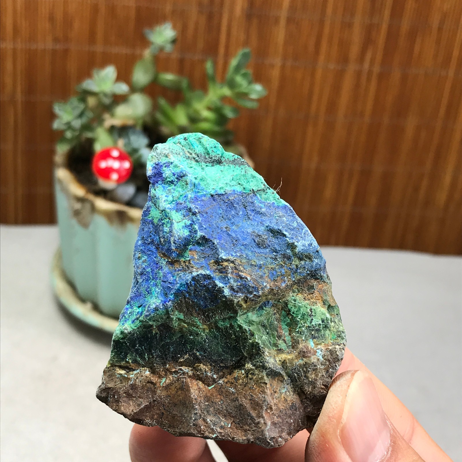 80g Natural Azurite/Malachite gemstone Rough original Crystal Specimen A5958