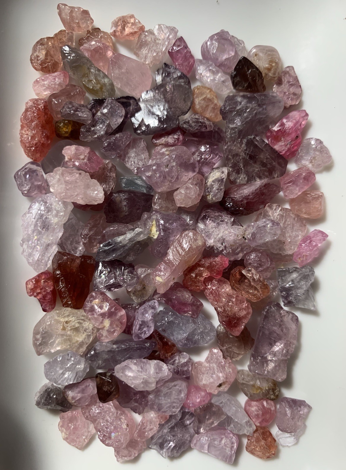 310Ct Beautiful Natural Mix Color Spinel Rough From Burma