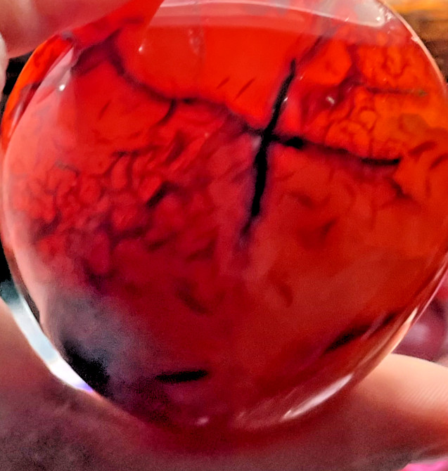 Beautiful Unique Natural Polished Red Carnelian Stone Crystal Sphere 2.5″