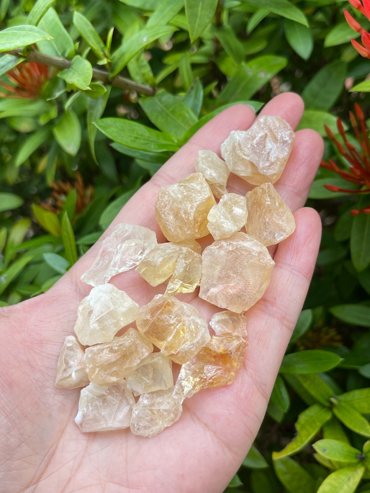 Citrine Small Raw Stone, 0.5″ – 1″ Rough Citrine Chunks, Raw Citrine Gravel