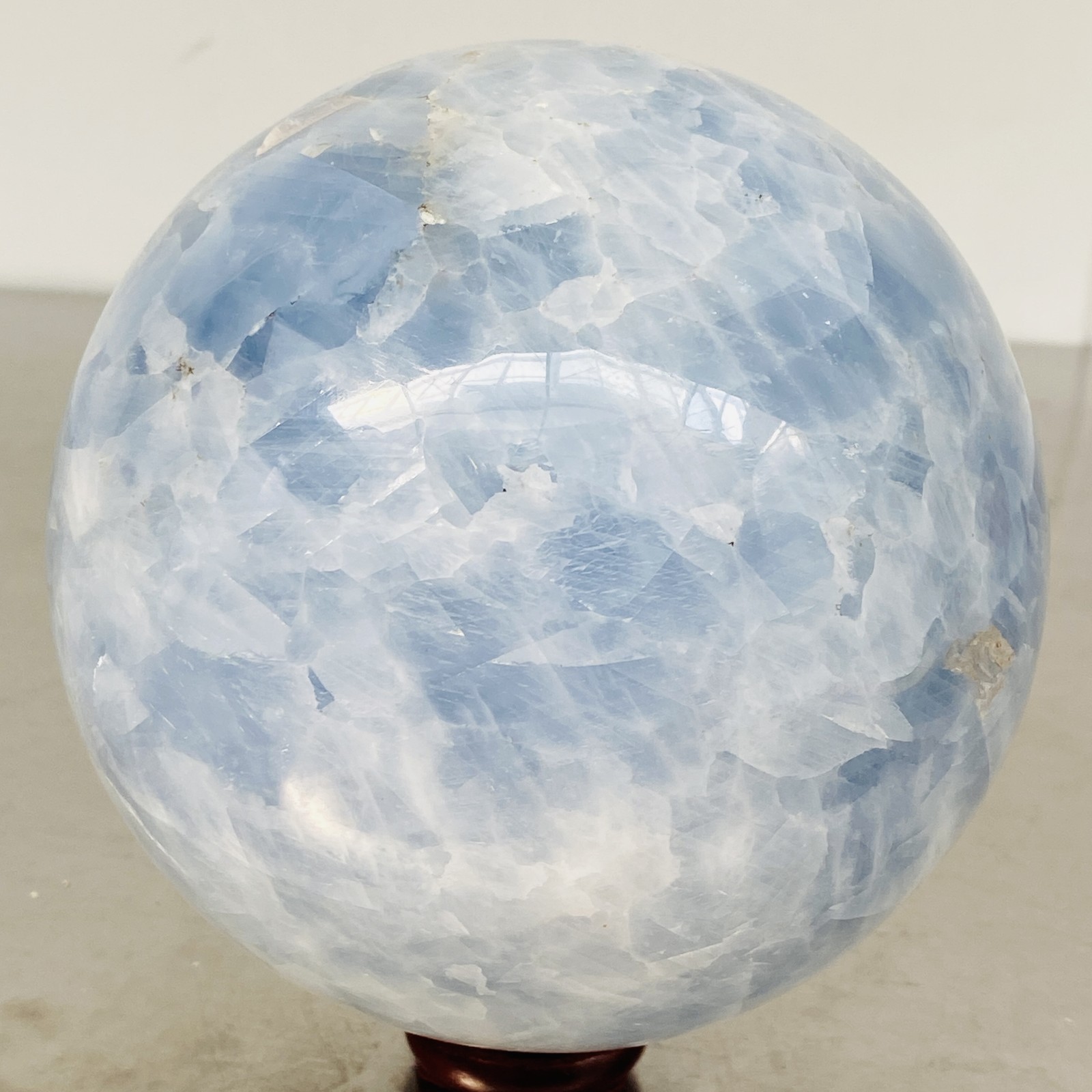 Natural Blue Celestite Crystal Sphere Ball Healing Madagascar 2840G (6.26LB)