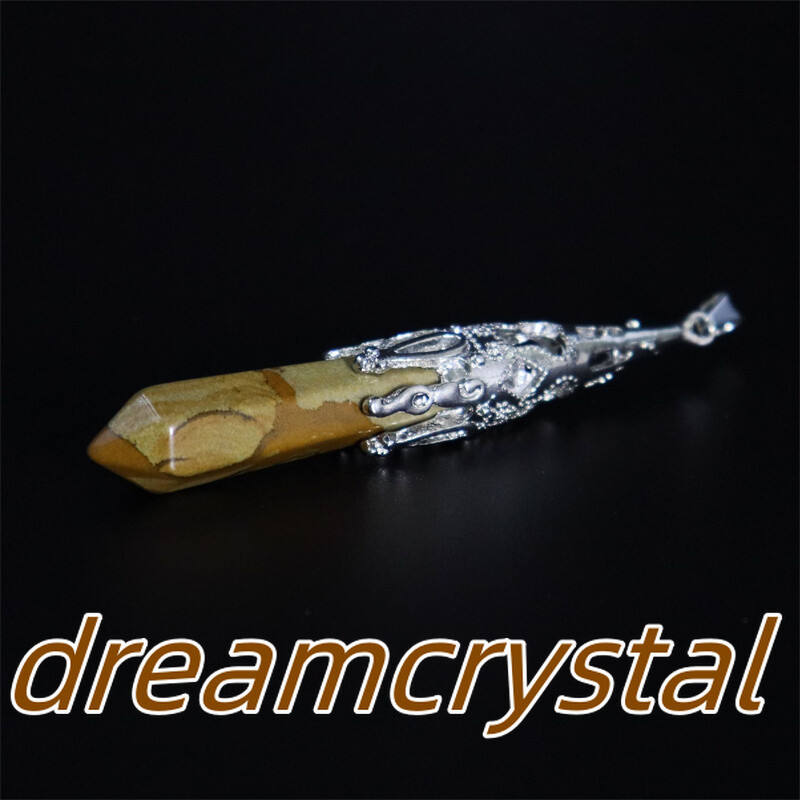 50pcs Mix Natural Quartz Crystal Alloy Soul Pendulum Pendant Reiki Random Gift