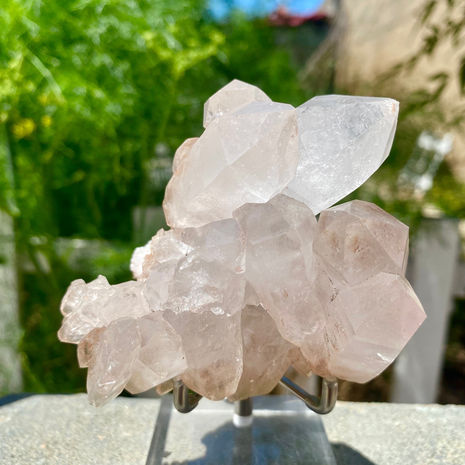 249G Natural Clear White Crystal Quartz Cluster Energy Healing Specimen
