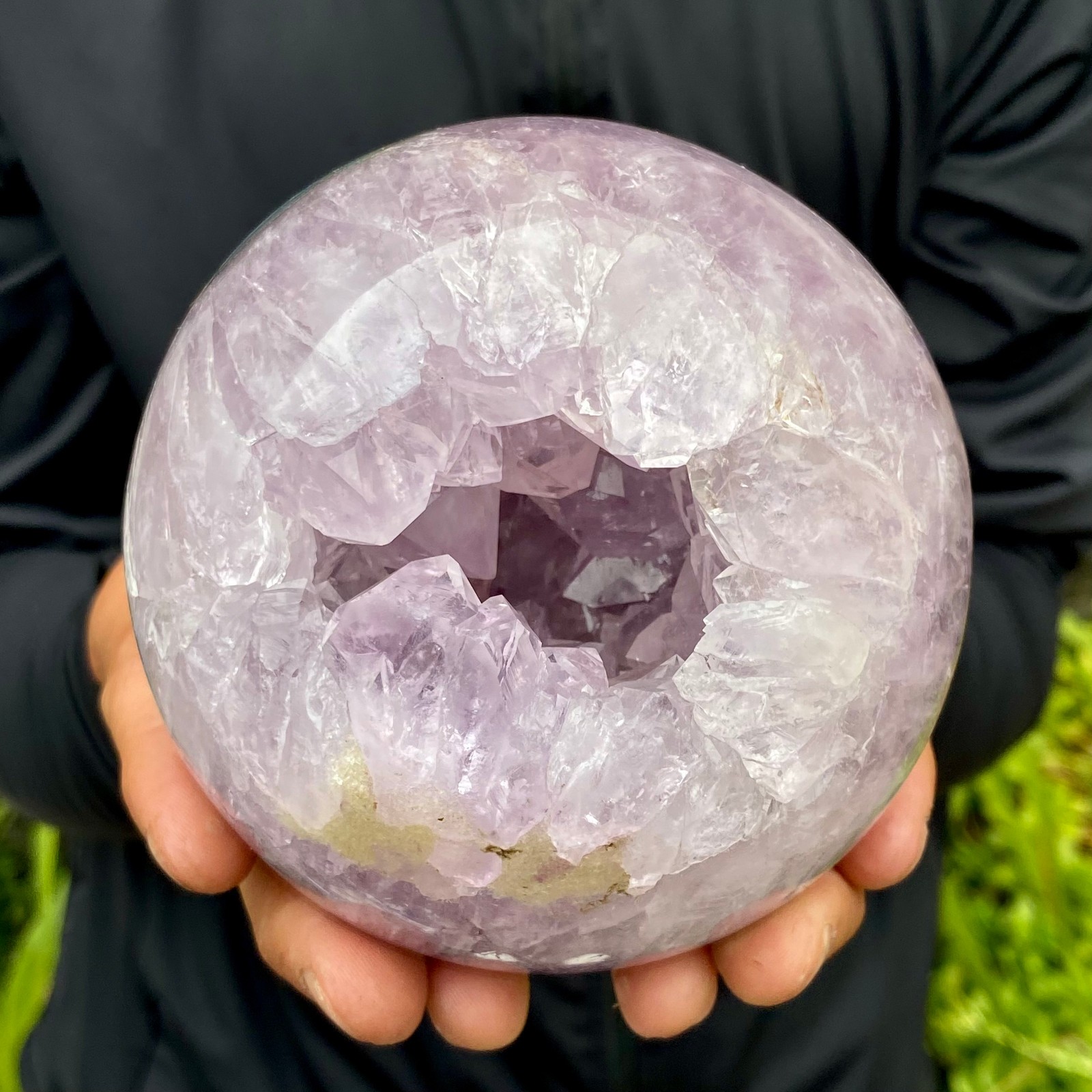3.28LB Natural Amethyst Agate Ball Quartz Crystal Sphere reiki healing gem