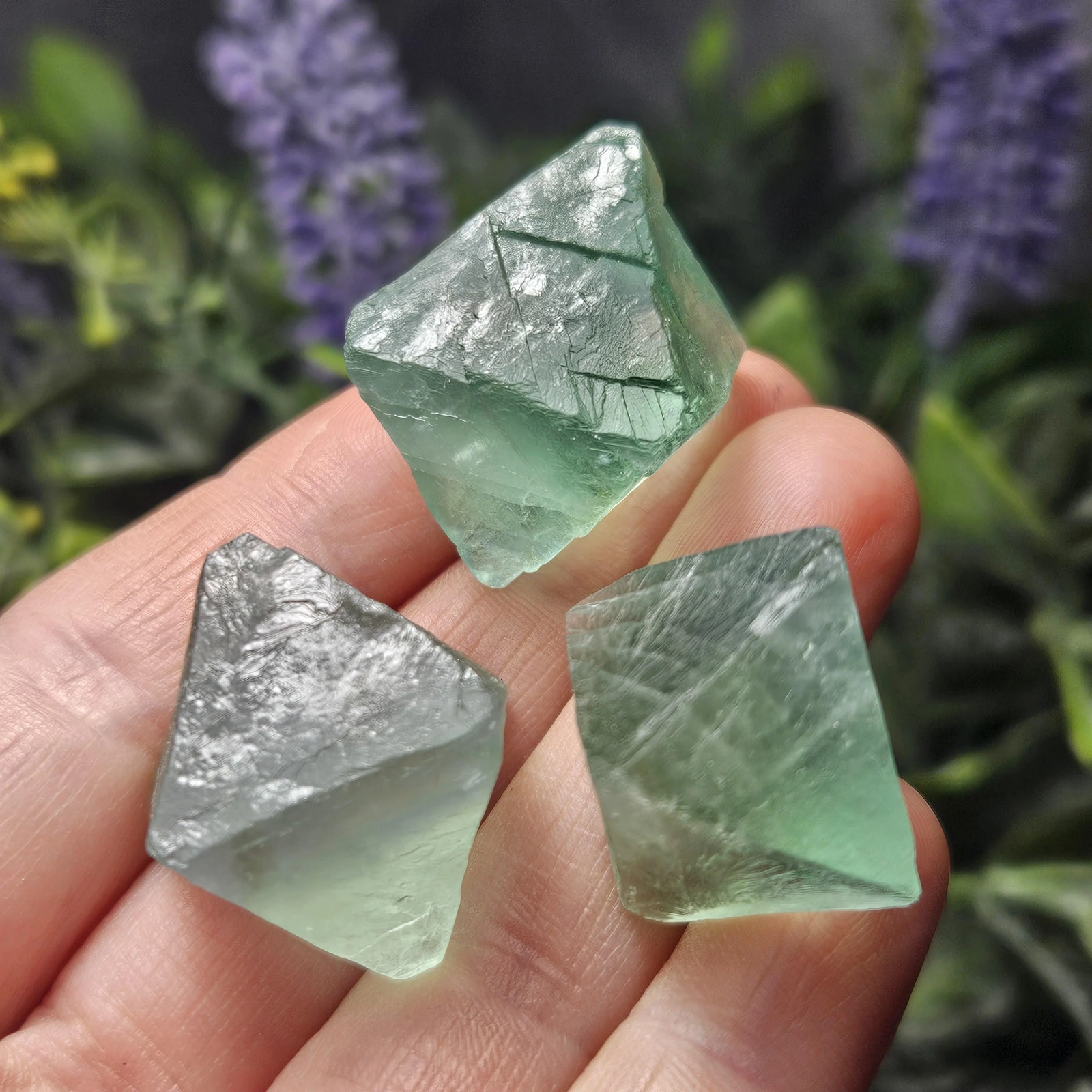 Green Fluorite Octahedron (.75-1″)