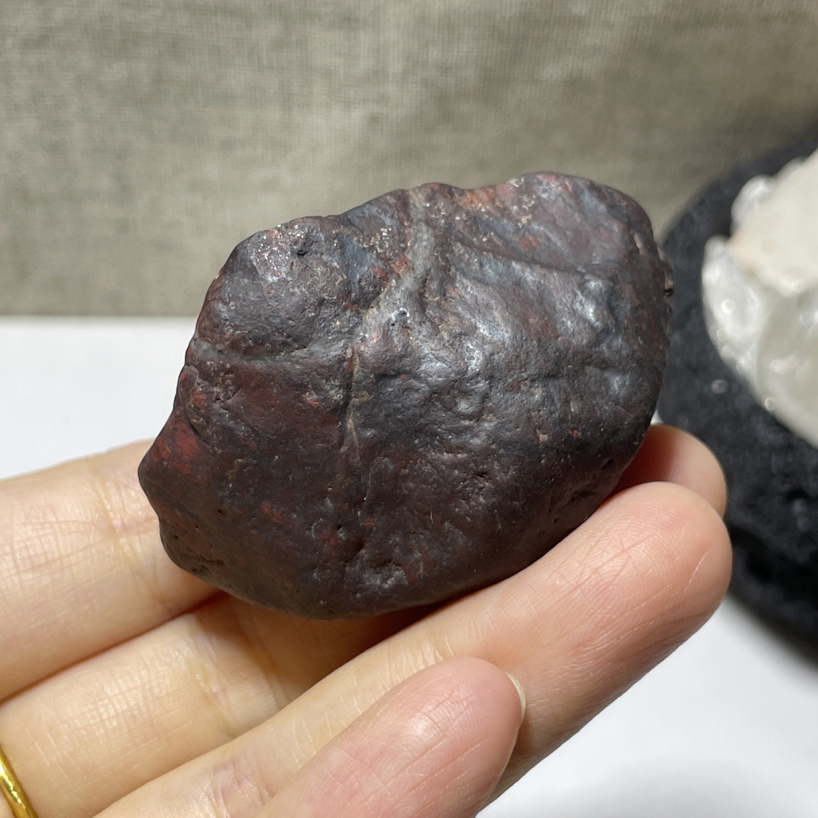 62g Natural Iddingsite meteorite specimen raw stone from China a2212