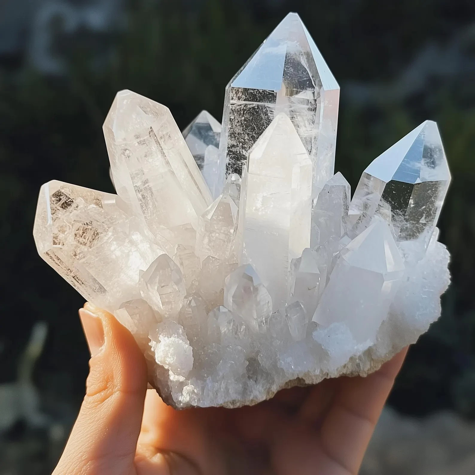 350G Natural Raw Clear Quartz Geode Cluster White Crystal Home Decor Reiki Gifts