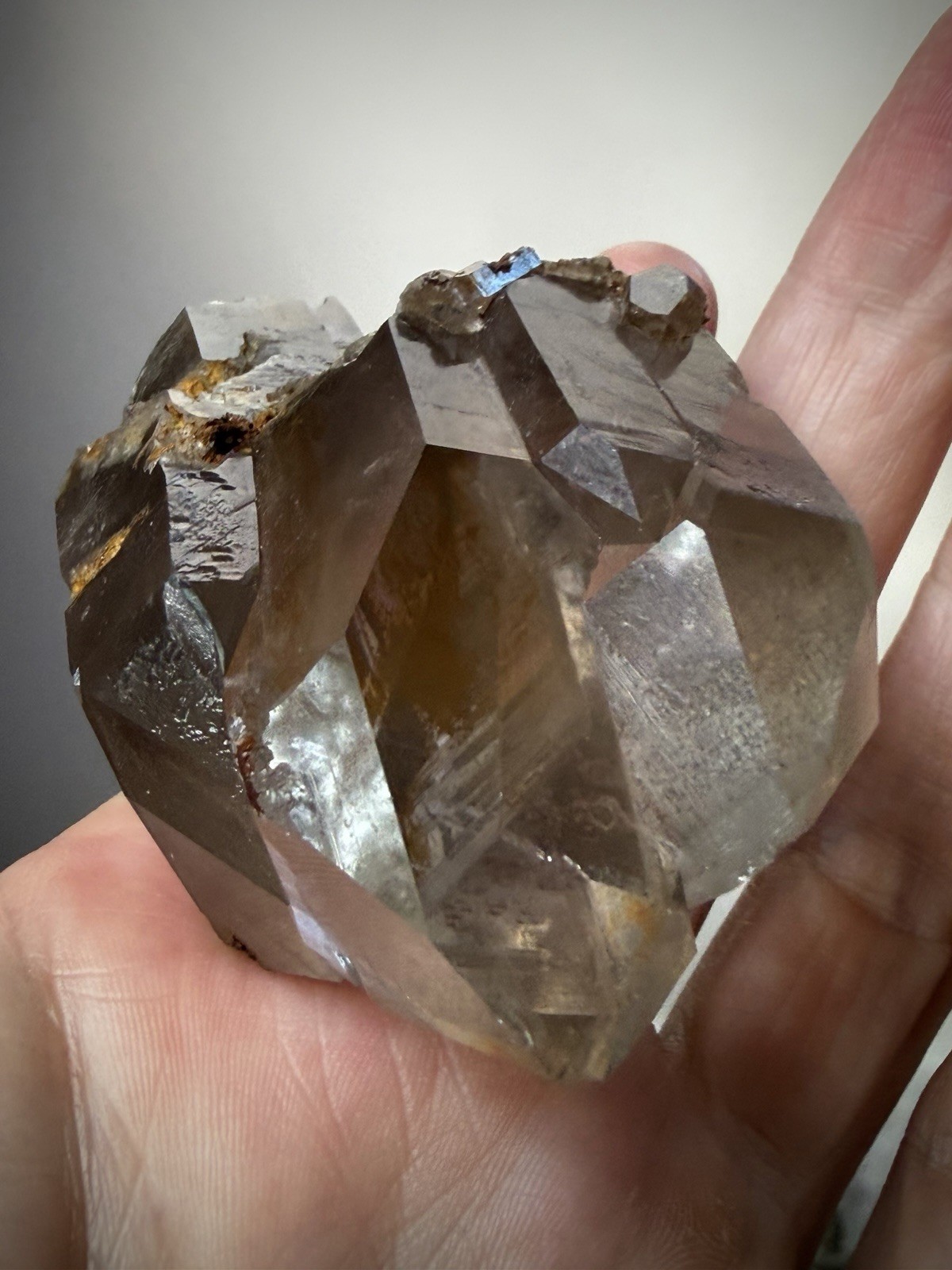 Double Terminated Quartz Crystal Dissolved Quartz Natural Smoky Quartz Floater