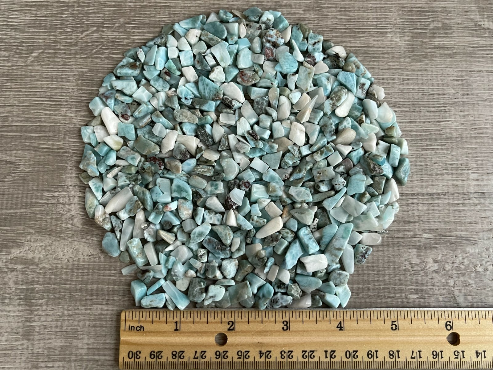 Grade A++ Larimar Semi Tumbled Gemstone Mini Chips 5 -12mm, Wholesale Bulk Lot