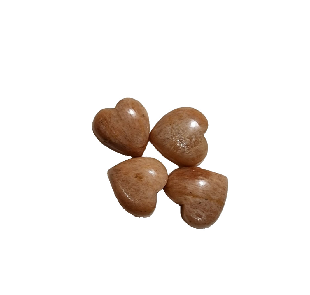 4 PCS Outstanding Peach Amazonite Heart Shape 63 Crt Gemstone Cabochon Jewelry
