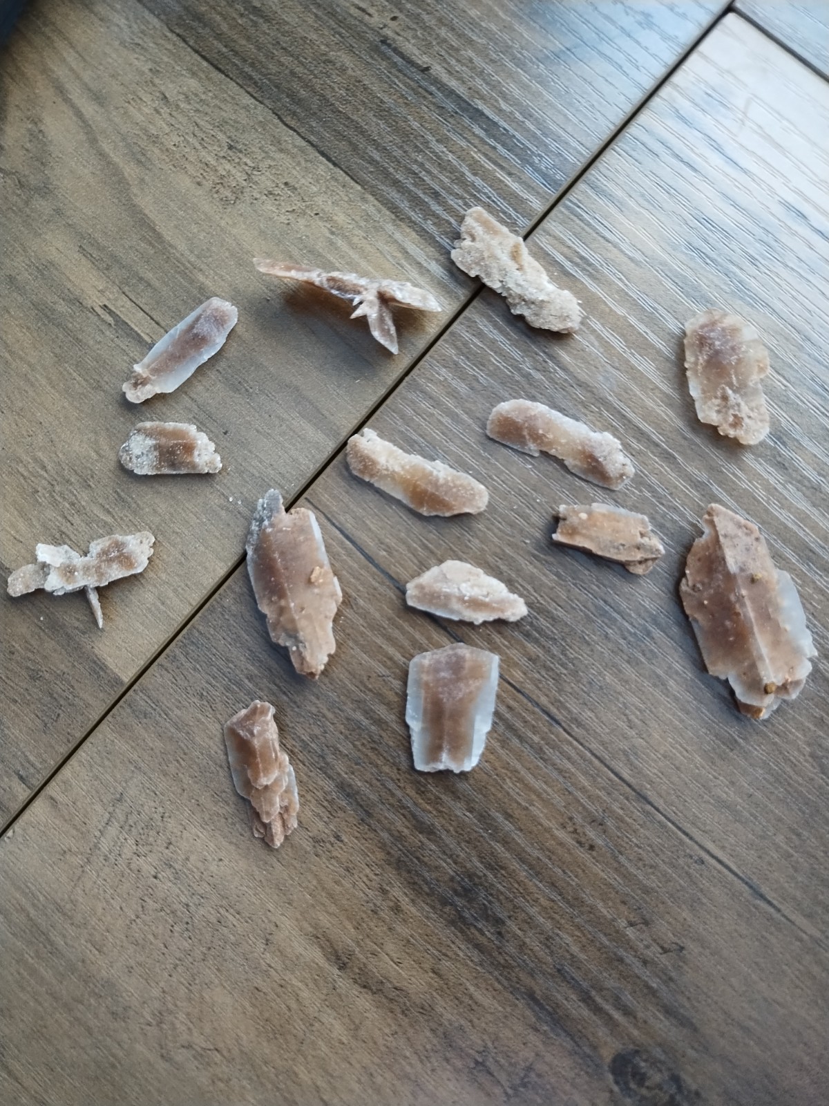 Brown Selenite Crystals Natural Shape from Salt Flat in Jar (glass jar included)