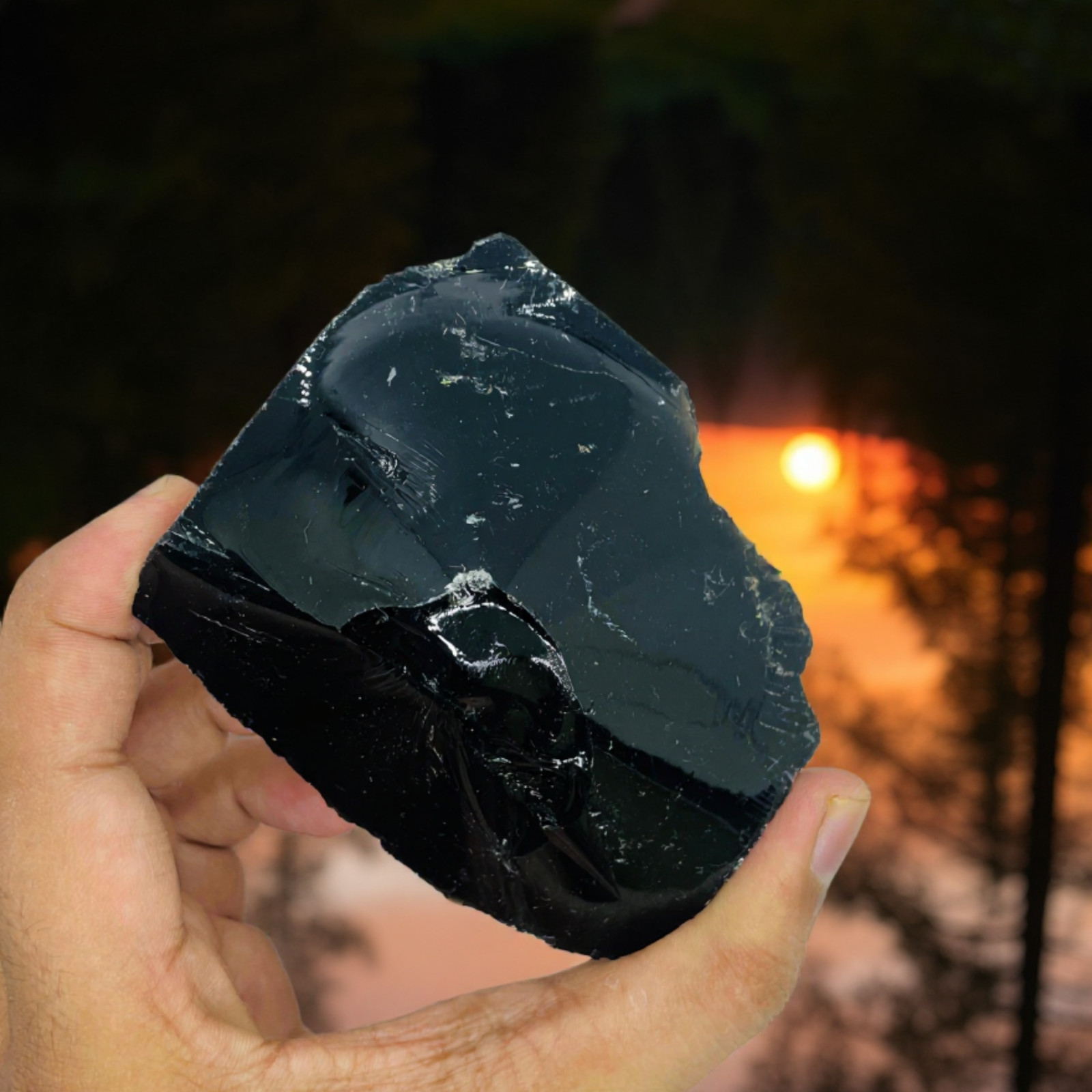 Premium 1025-1150CT Black Obsidian Raw Specimen | Natural Rough Healing Stone