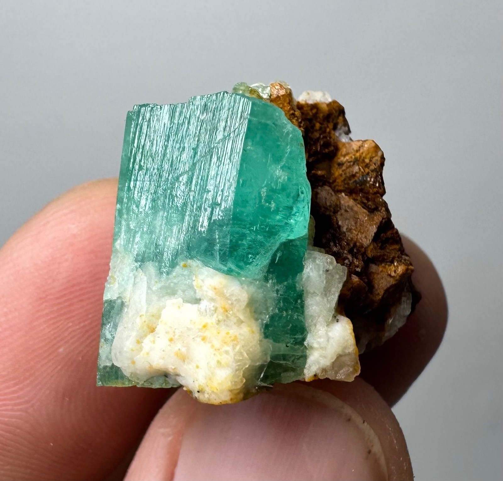47 Ct Natural Emerald Crystal on Matrix From Panjshir Afghanistan