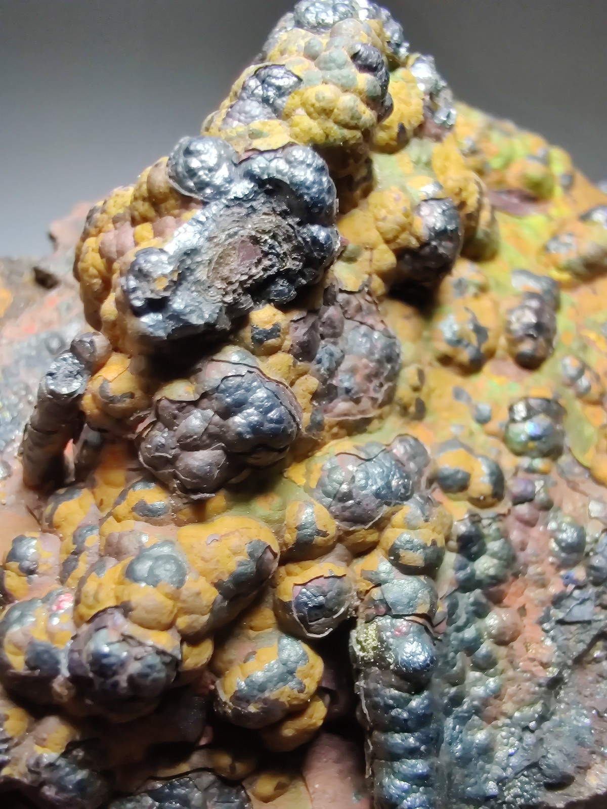 Rainbow colored Hematite and Kyanite. Graves Mountain, Georgia. 316 grams.