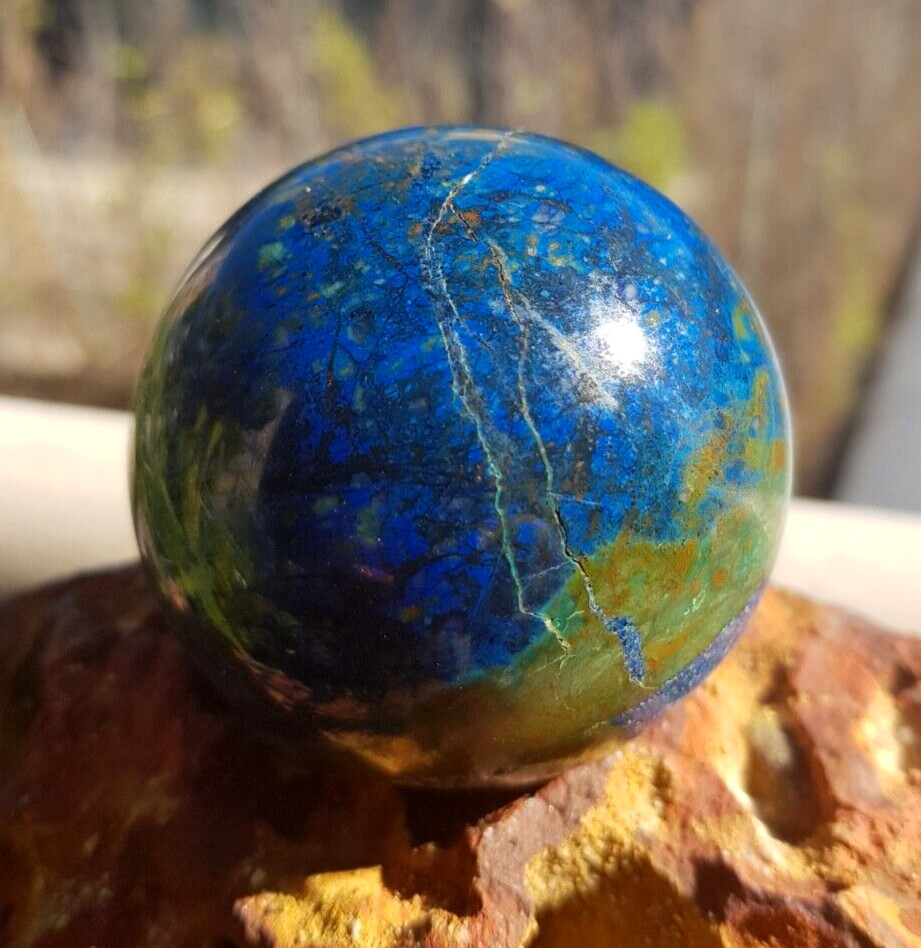 AZURITE MALACHITE AZUROMALACHITE SPHERE 57 MM 255 G