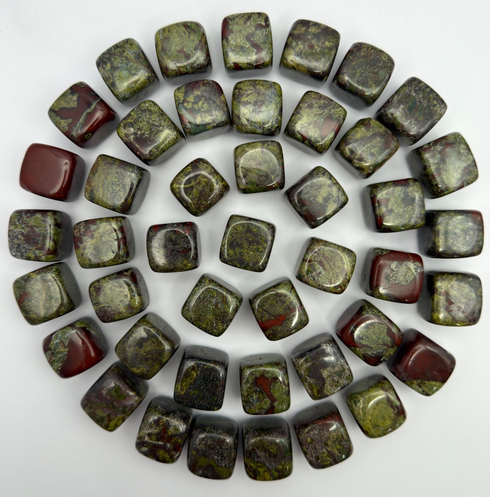 Wholesale Lot 2 Lbs Natural Dragon Bloodstone Cube Crystal Healing Energy